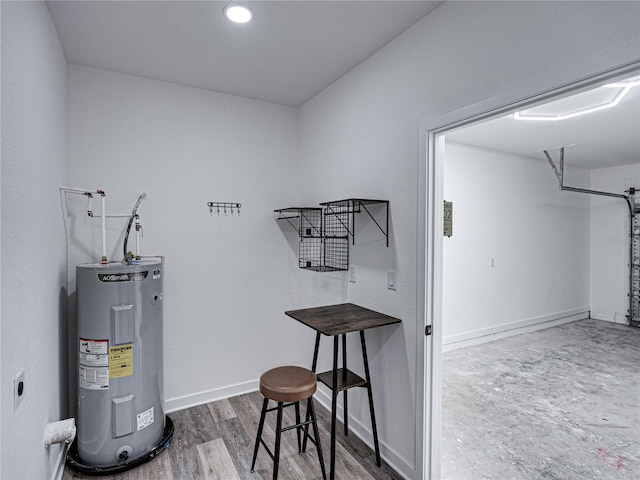 interior space with water heater