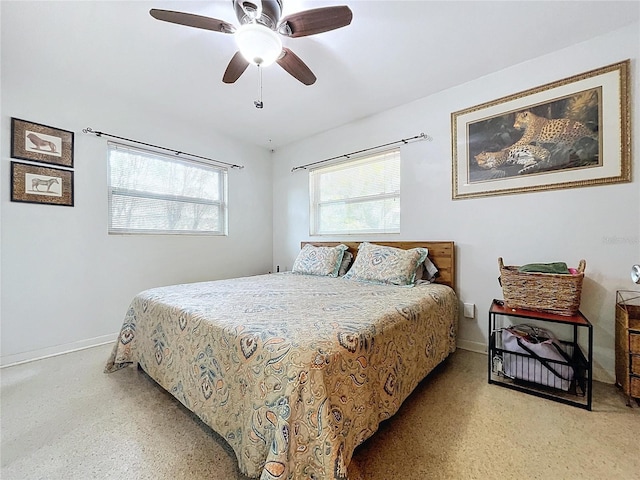 bedroom with ceiling fan