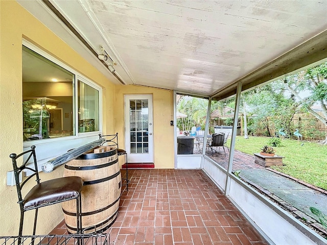 view of sunroom / solarium