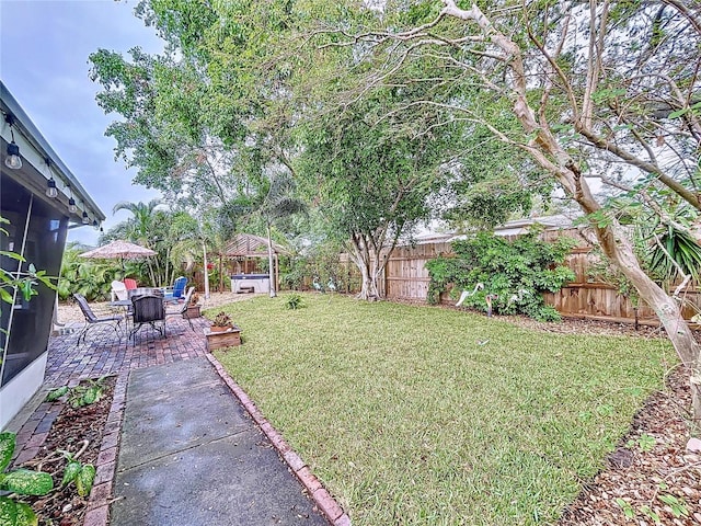 view of yard featuring a patio area