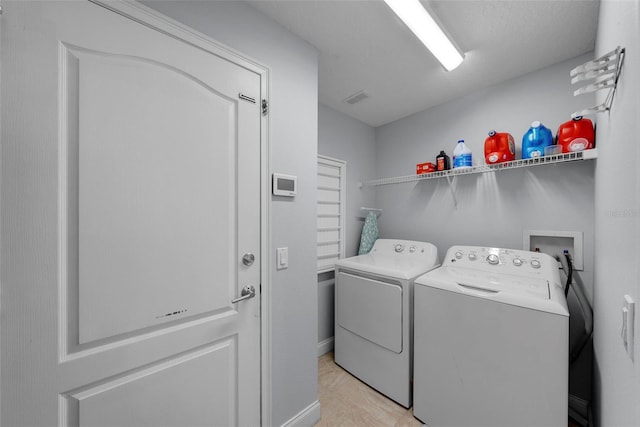 laundry area featuring washing machine and clothes dryer