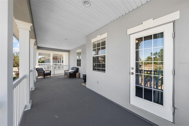 view of patio with covered porch