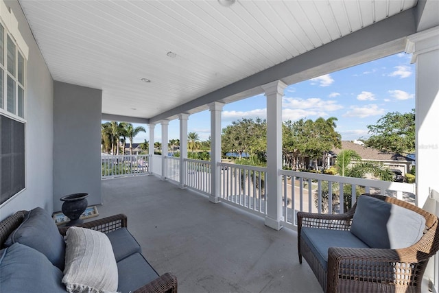 view of patio / terrace with an outdoor living space