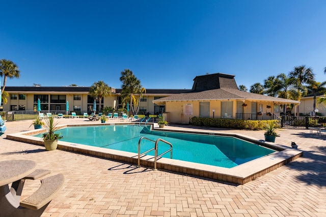 view of pool featuring a patio area