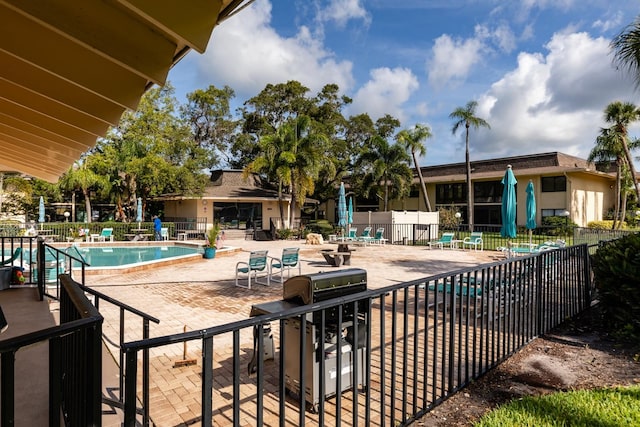 view of pool with a patio area