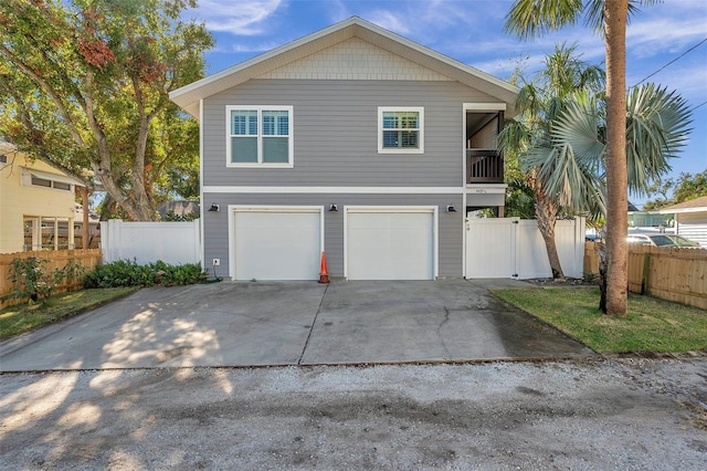 front facade with a garage