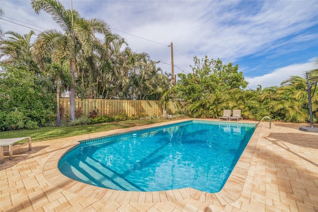 view of pool featuring a patio area