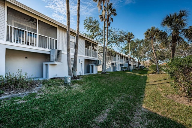 exterior space with a lawn