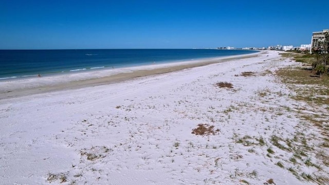 water view with a view of the beach