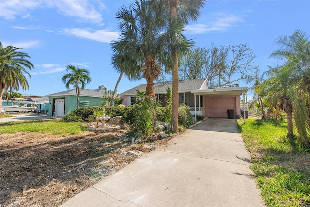 view of ranch-style home