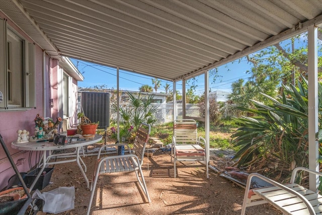 unfurnished sunroom featuring a wealth of natural light