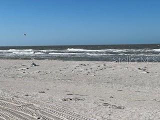 view of water feature featuring a view of the beach