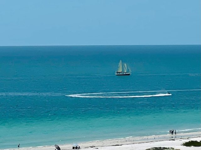 property view of water with a view of the beach