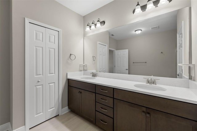 bathroom featuring vanity