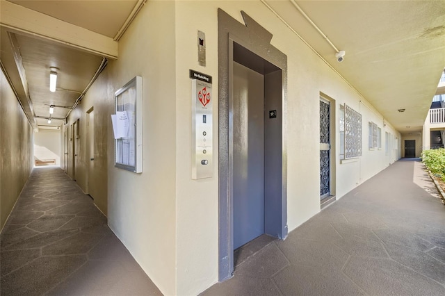 corridor with elevator