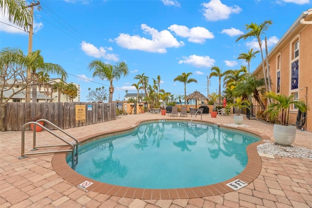 view of pool with a patio