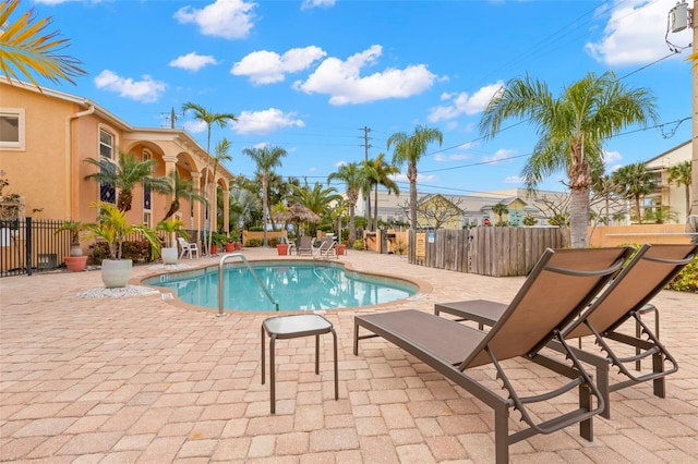 view of pool with a patio area