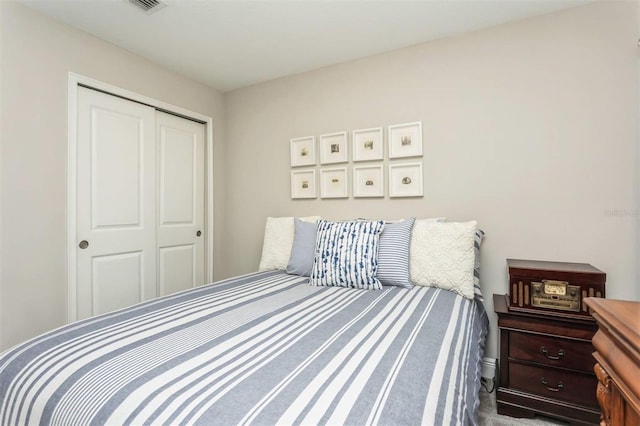 bedroom featuring a closet