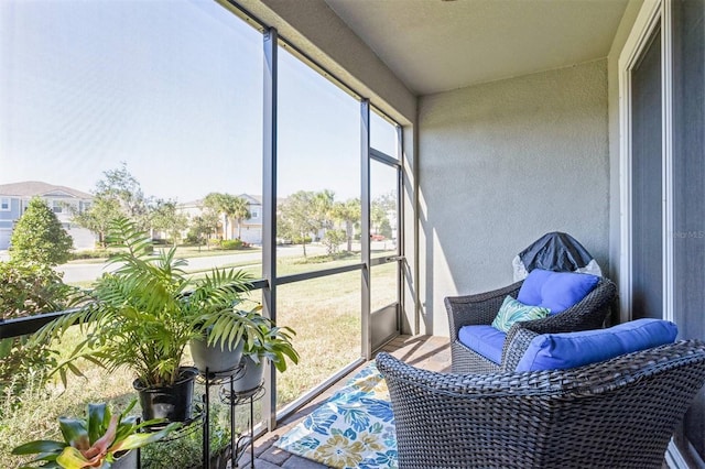 view of sunroom