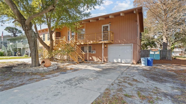 view of front facade with a garage