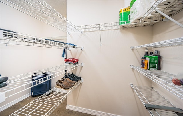 view of walk in closet