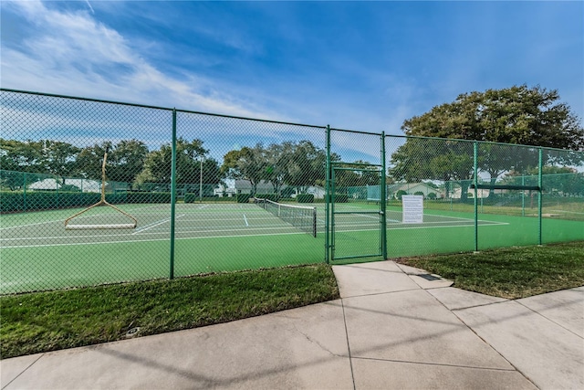 view of sport court