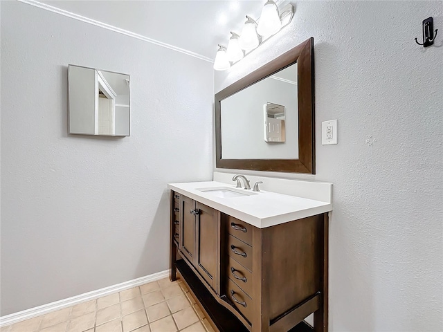 bathroom featuring vanity and tile patterned floors