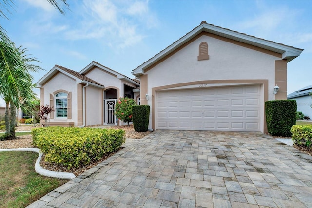 view of front of house featuring a garage