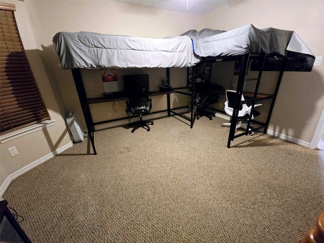 view of carpeted bedroom