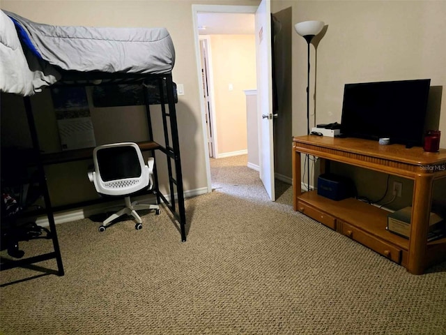 2302 Maki Rd Unit 5, Plant City, FL 33563 - carpeted bedroom with an office area and baseboards