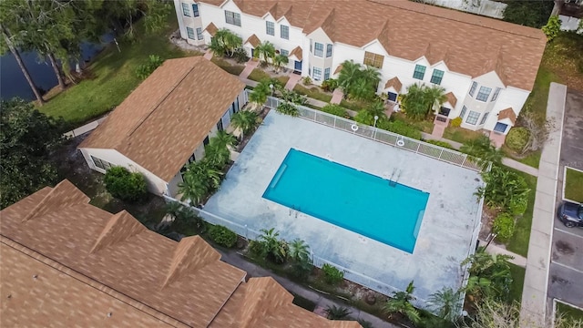 2302 Maki Rd Unit 5, Plant City, FL 33563 - aerial perspective of suburban area featuring a pool