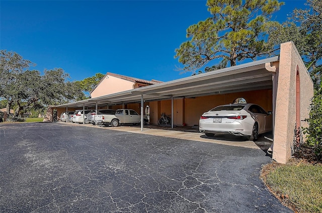 view of parking / parking lot