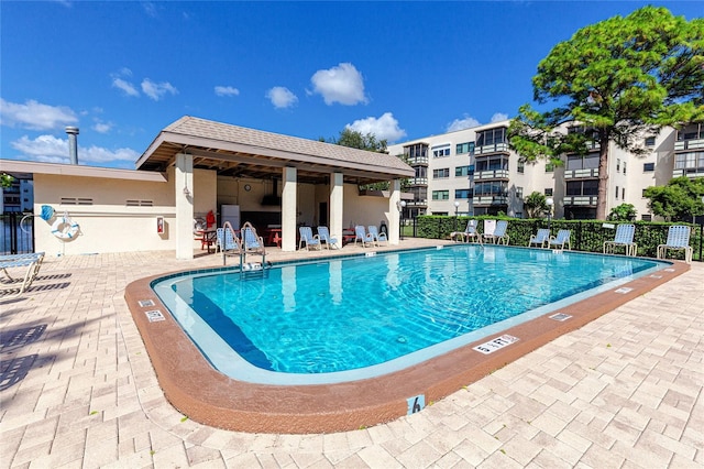 view of pool with a patio