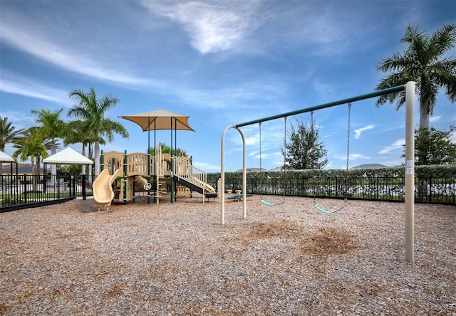 view of jungle gym