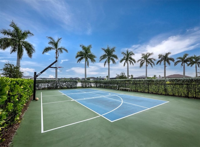 9132 Bernini Pl, Sarasota, FL 34240 - view of tennis court featuring community basketball court