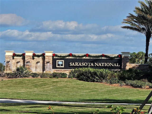 23503 Waverly Cir, Venice, FL 34293 - community / neighborhood sign featuring a lawn