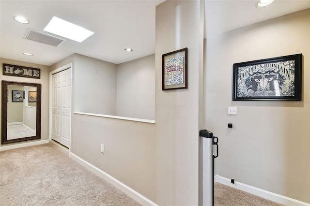 102 S Moody Ave Unit 3, Tampa, FL 33609 - hall with carpet flooring, baseboards, and recessed lighting