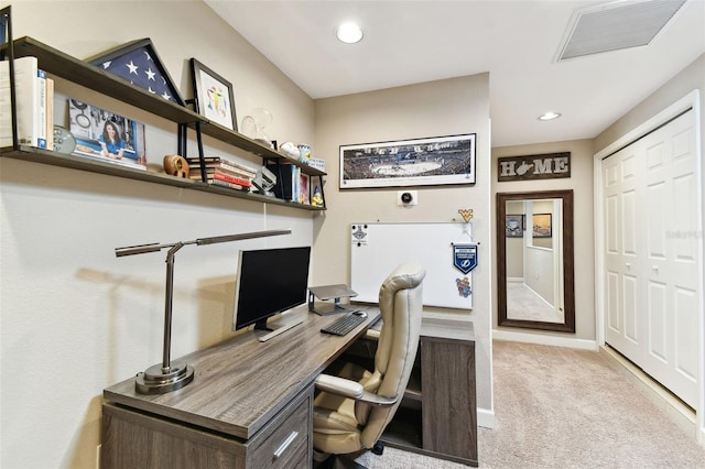 102 S Moody Ave Unit 3, Tampa, FL 33609 - office area with carpet flooring, recessed lighting, and baseboards