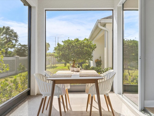 view of sunroom