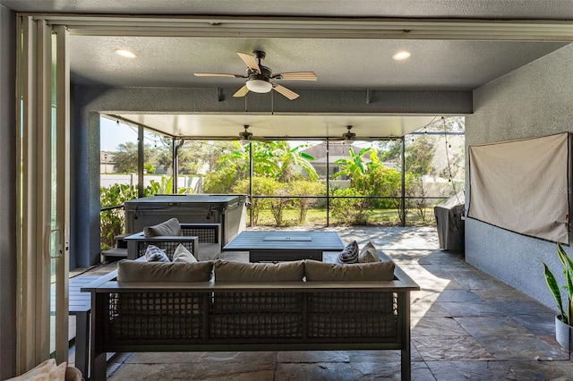 view of sunroom