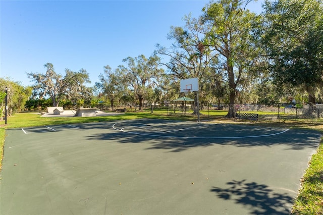 view of basketball court