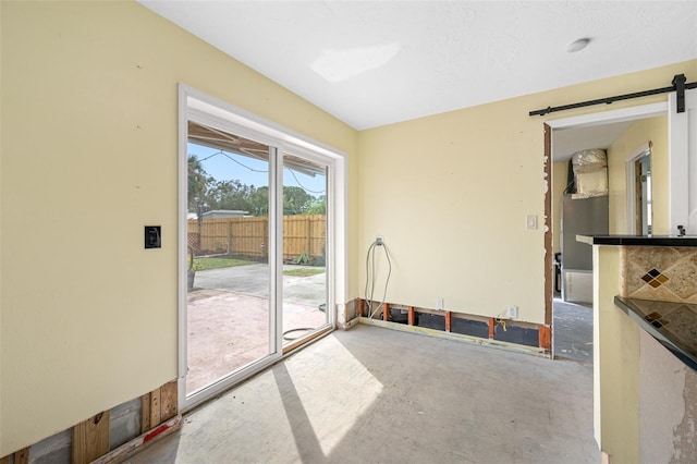 interior space with concrete flooring