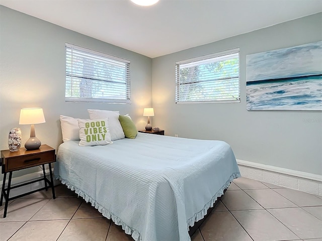 view of tiled bedroom