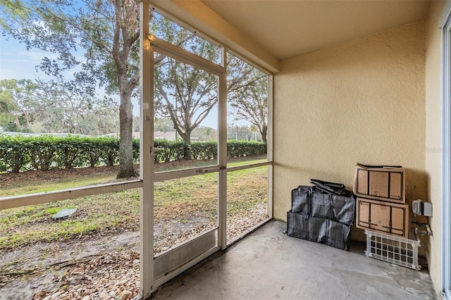 view of sunroom