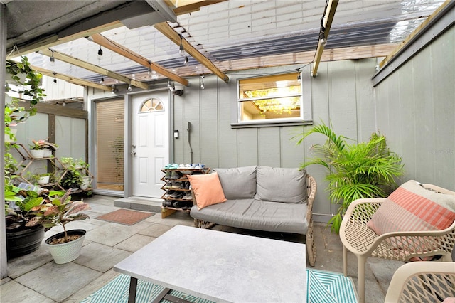 view of patio / terrace with a pergola