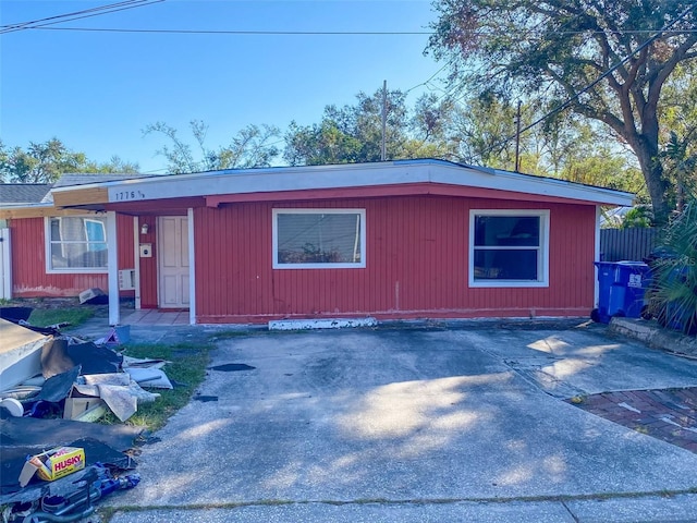 view of front of home with a patio