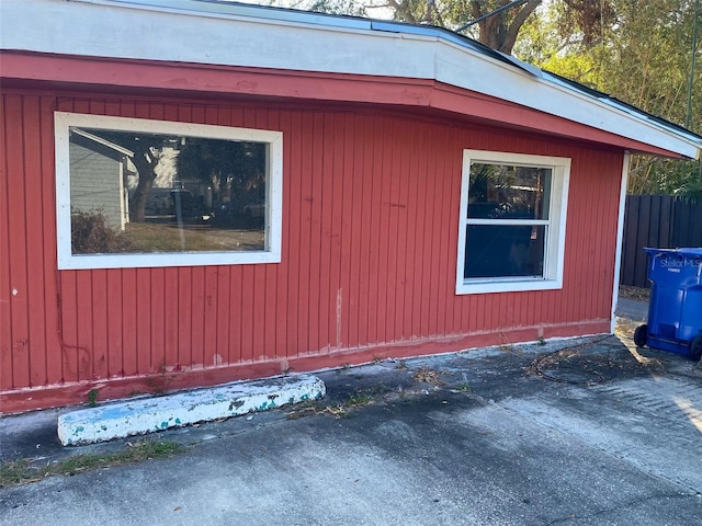 view of side of home featuring a patio