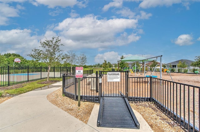 view of home's community with a playground