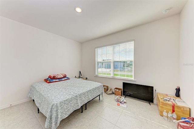 view of tiled bedroom