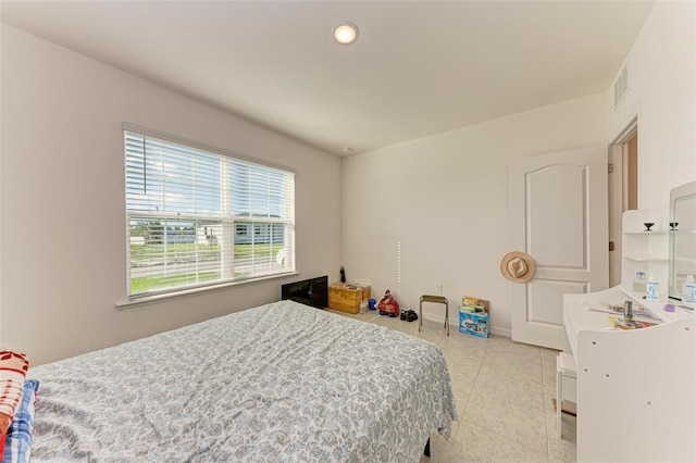 view of tiled bedroom